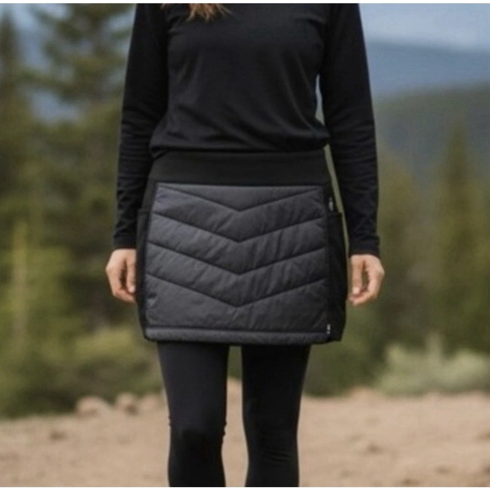 Smartwool Smartloft Pull On Puffer Skirt Women's Size Small Black Wool New NWT